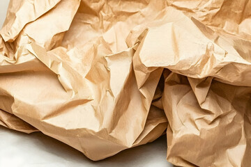 Sticker - Crumpled brown paper texture background