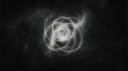 Wall Mural - Luminous Spiral of Energy Radiating in the Darkness Depths Enigmatic Mystical Design