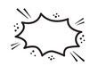 © SalmanStock - Comic speech bubble with smoke clouds on transparent background. Pop art message shape with speed effect. Balloon text box. Cartoon explosion bomb frame