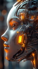 Wall Mural - innovative ai content creation studio with collaborative human-machine projects