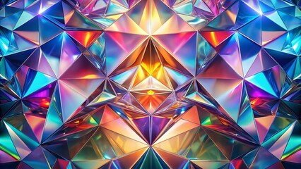 Wall Mural - abstract crystal prism reflections pattern - geometric background texture