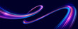 © Phantip - Speed of colorful lines of light curves back and forth. Futuristic digital technology, speed movement concept. Pattern for banner, poster, website. Vector eps10.