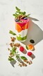 © Mary - a cup of fruit and yogurt dessert | A high-quality stock photo, perfect for food blogs, menus, and advertising.