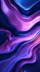Poster - Vibrant purple and blue abstract art. The fluid shapes and bold colors blend seamlessly