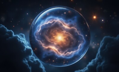 Canvas Print - Cosmic sphere revealing stellar beauty