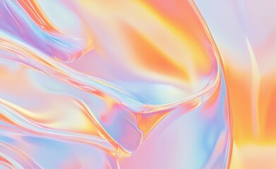 Wall Mural - a background of abstract holographic strings showcasing the entire spectrum of rainbow colors, paire