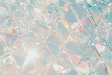 Wall Mural - the background features a glitter pattern with bright light reflecting off a silver rainbow holograp