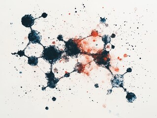 a digital depiction of molecular atom structure, emphasizing the links between atoms within scientif