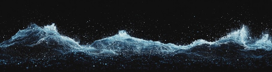 Wall Mural - representational image of big data technology with an abstract wave and a futuristic dynamic wave ba