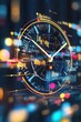 © CHA - A symbolic clock overlaying graphs showing time, cost, and quality relationships.