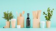 © aukkasit - Sustainable packaging display minimalist studio product photography