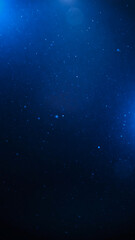 Wall Mural - blue universe background showing shining stars and glowing light