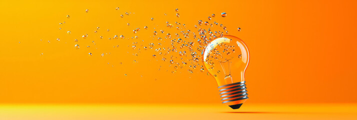 Poster - A cinematic portrayal showing paint droplets freezing in motion as they fan out from a luminous