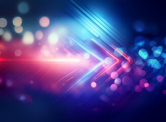 Wall Mural - double exposure abstract background. blurry lights create a dynamic and futuristic feel with a blue 