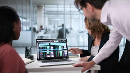 Aufkleber - Business People Team Spreadsheet Software