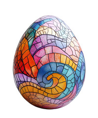 Wall Mural - Stained glass patterned Easter egg with vivid colors