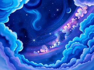 abstract blue background with bubbles