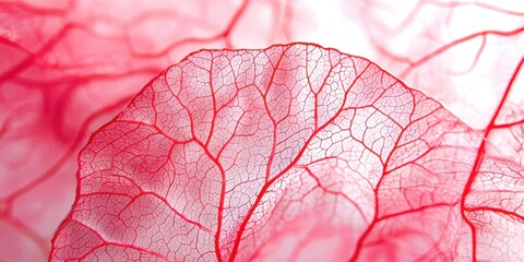 Canvas Print - Red leaf with a white background