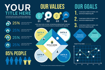 Hand drawn flat infographic elements