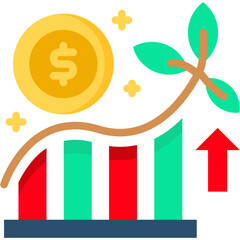 Wall Mural - Growth Investing icon