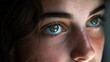 © pier - close-up girl's eyes soft light focused determined gaze curiosity expression
