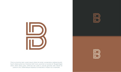 Wall Mural - Initials B logo design. Initial Letter Logo. Innovative high tech logo template.	
