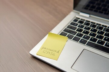 sticky note with the word 