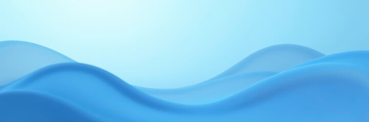 Poster - Soft blue gradient, subtle wavy texture, smooth flow , muted, curve, color