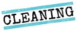 © outchill - CLEANING text on blue-black grungy lines stamp sign.