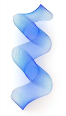 Canvas Print - blue wispy ribbon effect on white background a vector illustration with varied line thickness