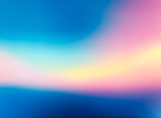Aufkleber - Soft blend of blue, pink, and yellow hues create a dreamy, abstract background. The colors smoothly transition, evoking a sense of calm and gentle gradient.