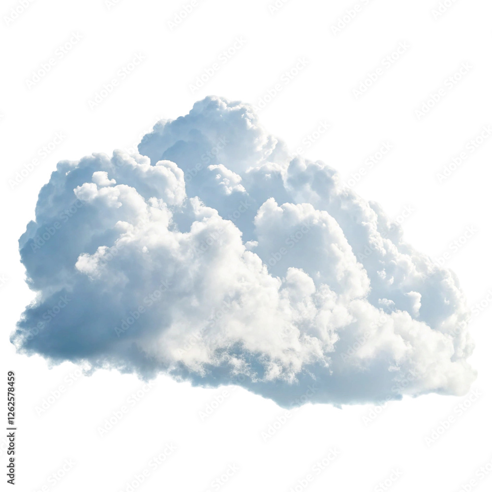Cloud Isolated on White Background Stock Photo | Adobe Stock