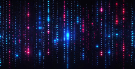 digital binary code and streaming data wallpaper design