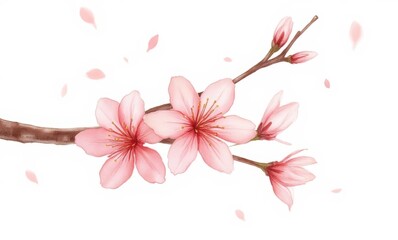 Poster - Beautiful cherry blossoms in soft pink hues