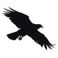 Wall Mural - a hawk silhouette