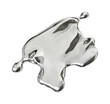 ©  Dreamy Shots - Liquid mercury sculpture metal contemporary isolated on transparent background - Generative AI