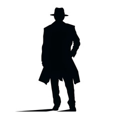 Wall Mural - detective silhouette