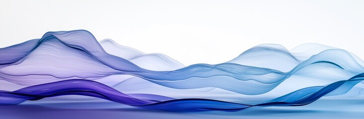 Wall Mural - A futuristic wave rendered in 3D glass, featuring an abstract curved design. The transparent, iridescent ribbon shape is colorful and modern, with flowing fluid geometric elements and a refraction