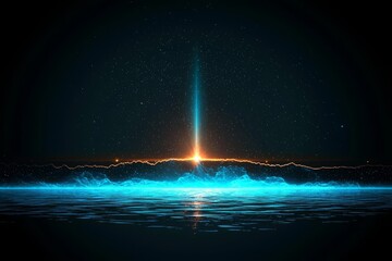 Wall Mural - Stock image: abstract lens flare light effects against a black backdrop for design