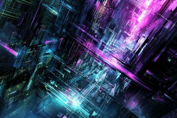 Wall Mural - cyber innovation tech background. stock.