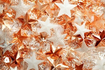 Wall Mural - features sparkle twinkle splatter golden glitter border frame with random luxury sparkling confetti 