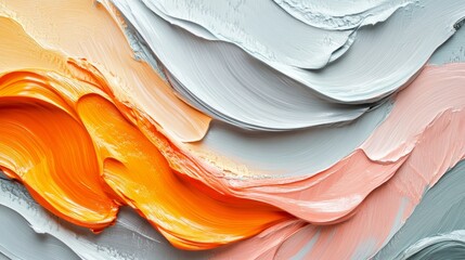 Wall Mural - abstract textured oil painting with dynamic strokes of color