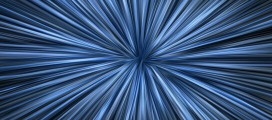 Wall Mural - Hyperspace tunnel radiating energy and light. Bright stars shine upon the blue explosion. Futuristic concept