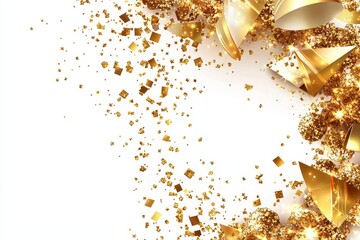 Wall Mural - star dust magic sparks, gold glittering light particles. luminous gold points, glow glitter effect. 