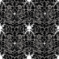 A gothic spider lace pattern with intricate, decorative Halloween elements