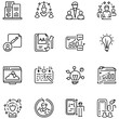 © firoz - Management set of web icons in linear style. Project management icons for web and mobile app............................