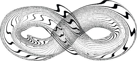Wall Mural - infinity symbol . many vector roughen lines forming endless logo. limitless design element . continu