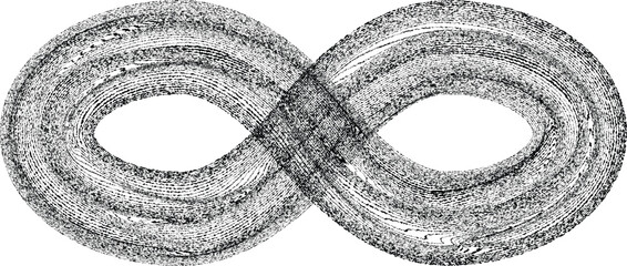 Wall Mural - infinity symbol . many vector roughen lines forming endless logo. limitless design element . continu