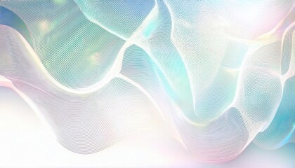 Poster - iridescent wave pattern background with pastel gradients, abstract texture for modern design, digital art aesthetics