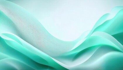 Poster - fluid turquoise waves abstract background for modern design, digital flow art with gradient lines and soft motion

